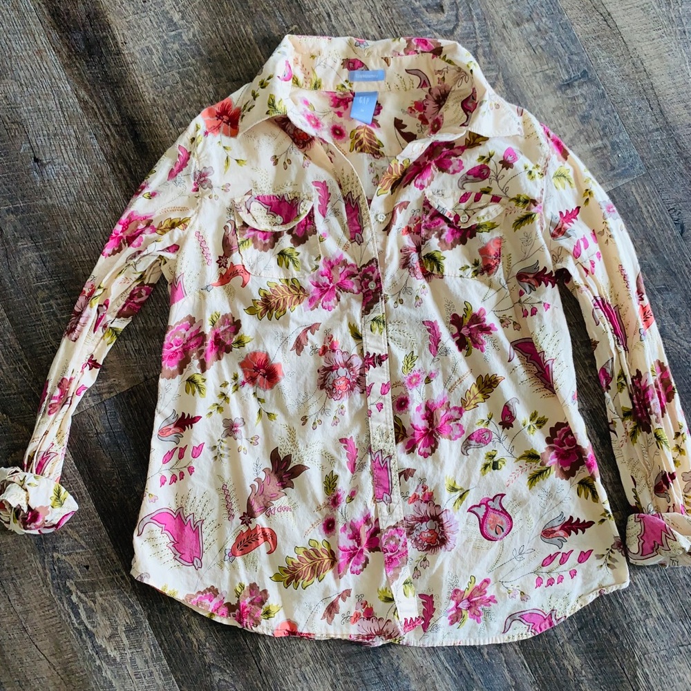 Floral Maternity button up